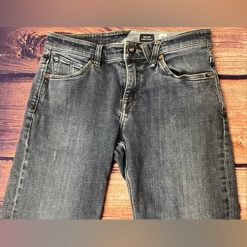 VOLCOM Solver Pants Men's Size 30X30 Modern Straight Fit Denim Jeans (PRE OWNED)